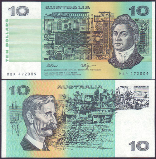 1990 Australia $10 Fraser/Higgins (Unc) L000915